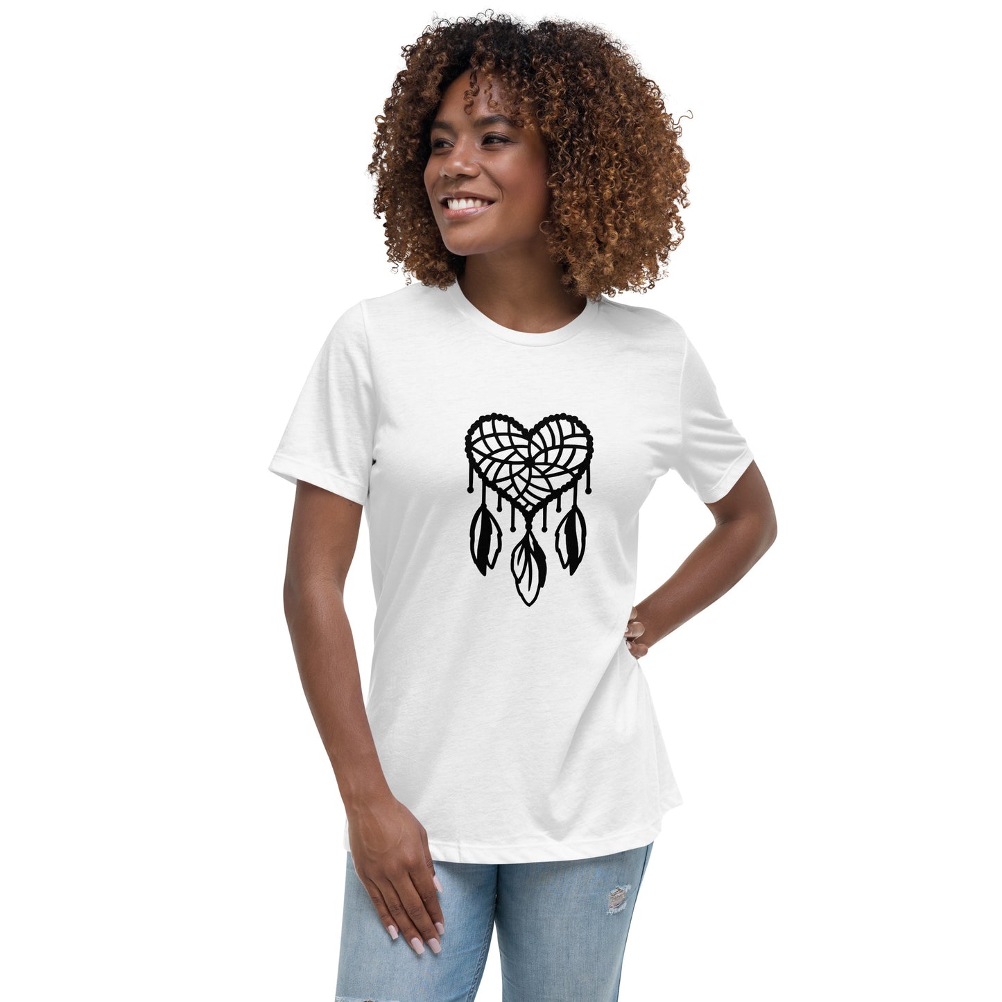 Women's Relaxed T-shirt - Dream catchers - Dream catcher heart